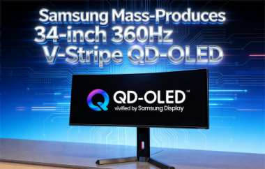 Samsung Mass-Produces 34-inch 360Hz V-Stripe QD-OLED