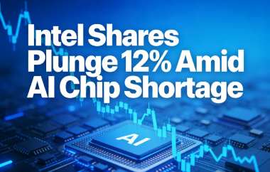 Intel Shares Plunge 12% Amid AI Chip Shortage