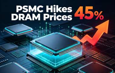 PSMC Hikes DRAM Prices 45% PSMC Hikes DRAM Prices 45%