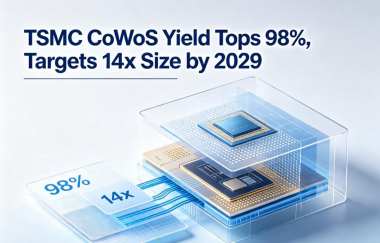 TSMC CoWoS Yield Tops 98%, Targets 14x Size by 2029 TSMC CoWoS Yield Tops 98%, Targets 14x Size by 2029