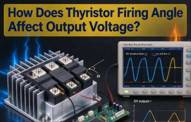How Does Thyristor Firing Angle Affect Output Voltage?